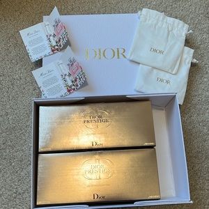 DIOR PRESTIGE The exceptional cotton pads 2x100 2 misss Dior testers, 2 pouches